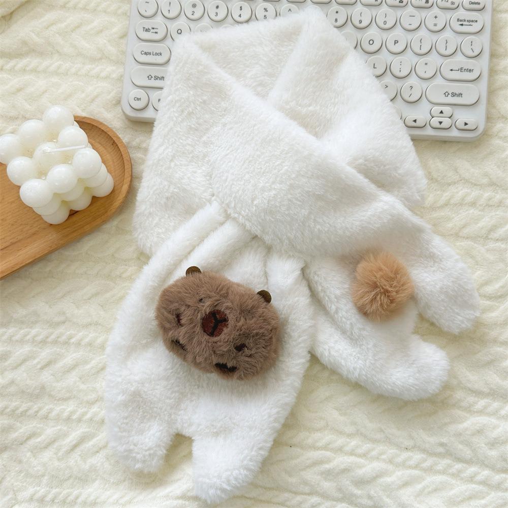Capybara Neckerchief Wrap Cartoon Gloves Cute Neck Warmer  Winter