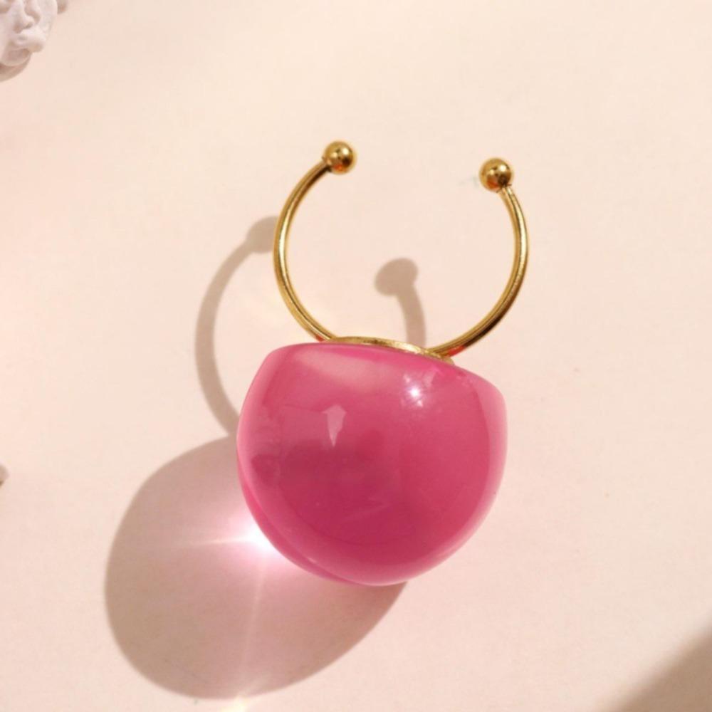 

Fashionable Jelly-Transparent Open Ring Resin Party Wear Women s Ring multicolor Finger Rings Women