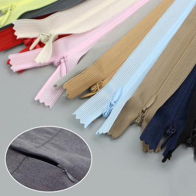 10PCs Sewing Crafts Coil Zippers Nylon Invisible Zippers Zippers Pull Charms Lace Zipper Closure
