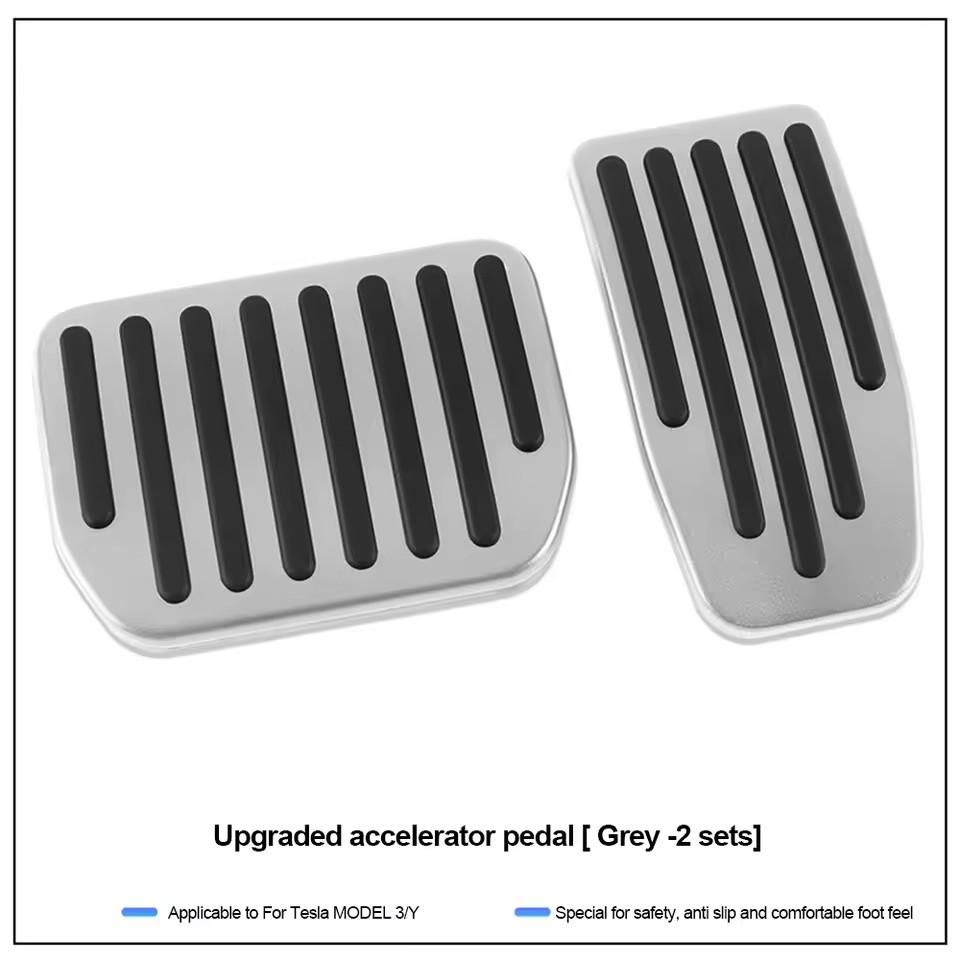 Mobidea 2-Pack Anti-Slip Pedal Cover for Tesla Model 3/Y (2025 Renewal) Throttle/Brake Wear-Resistant Accessory