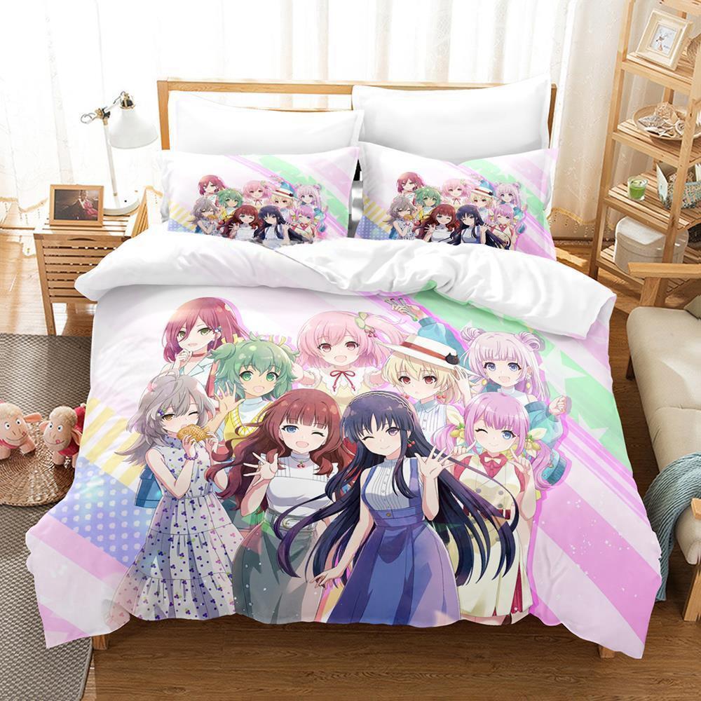 Assault Lily Bouquet Bedding Set Single Twin Full Queen King Size Bed Set Adult Kid Bedroom Duvet Cover Sets Anime Bed Sheet Set