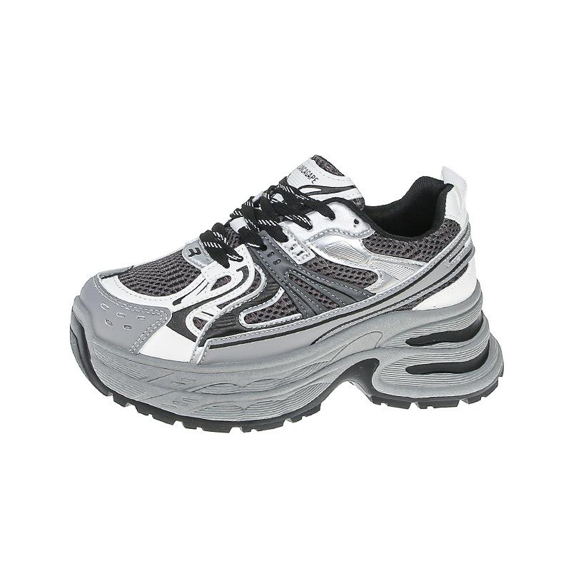 

Dad shoes women s 2024 new thick-soled heightening casual sports shoes shock absorption, lightweight fashion versatile running shoes 40 сірий колір