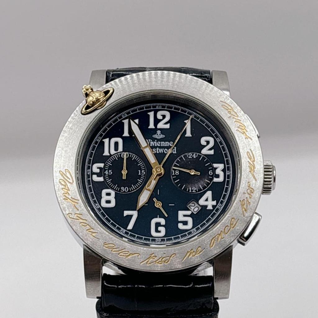 Used Box included, beautiful condition, Vivienne Westwood VW-2097 chronograph, Kiss Me Once, leather, Orb