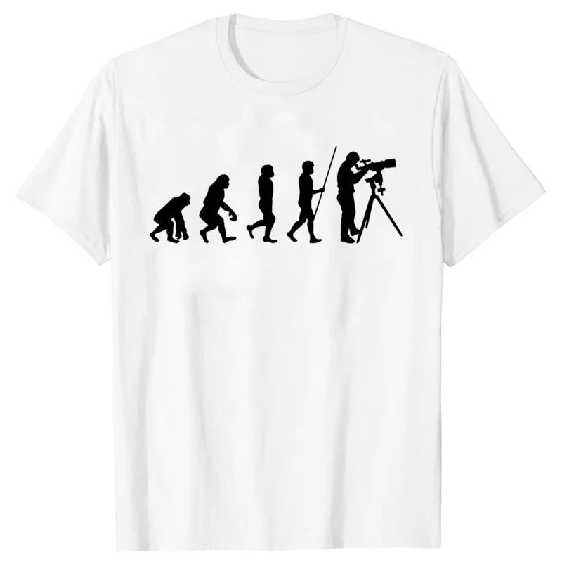 Astronomer Evolution T-Shirt Funny Astronomy Cool Gift Cotton Men's T Shirts Simple Style Tops T Shirt Casual Short Sleeve