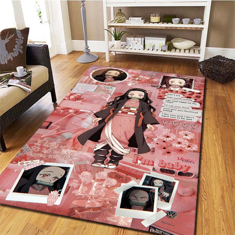 Demon Slayer Carpet Rug For Living Room Bedroom Home Sofa Decoration Kids Play Nonslip Floor Mat