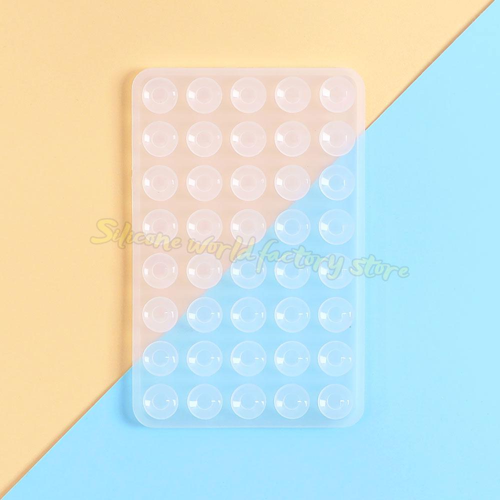 Silicone World Double-sided Silicone Suction Pad For Mobile Phone Fixed Pad Suction Cup Wall Stand Square Anti-Slip Back Sticker