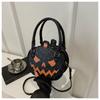 Halloween, Bags, Contrasting Colors, Women's Bags, Single Shoulder Bags, Small Round Bags, Funny Bags, Pumpkin Bags