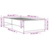 Bed Frame Sonoma Oak 75x190 cm Particleboard and Metal