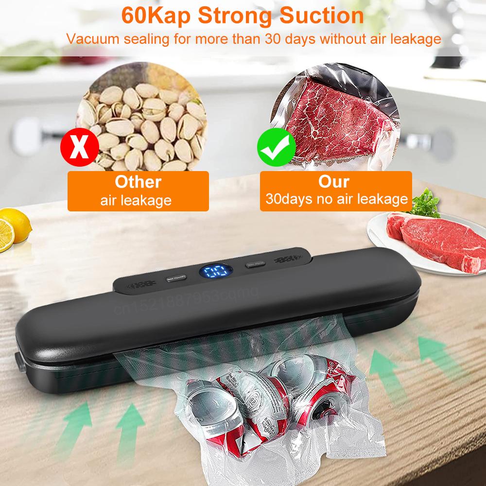 Vacuum Sealer 220V Food Vacuum Packaging Sealer Automatic Household Food Vacuum Sealing Machine Vacuum Packing Sealer for Food