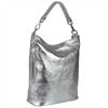 Light Leather Shopper Bag Silver L