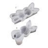 Animal Silicone Molds DIY Resin Casting Molds 3D Cute Rabbit Necklace Pendant Molds for DIY Crafts Jewelry Charm Molds