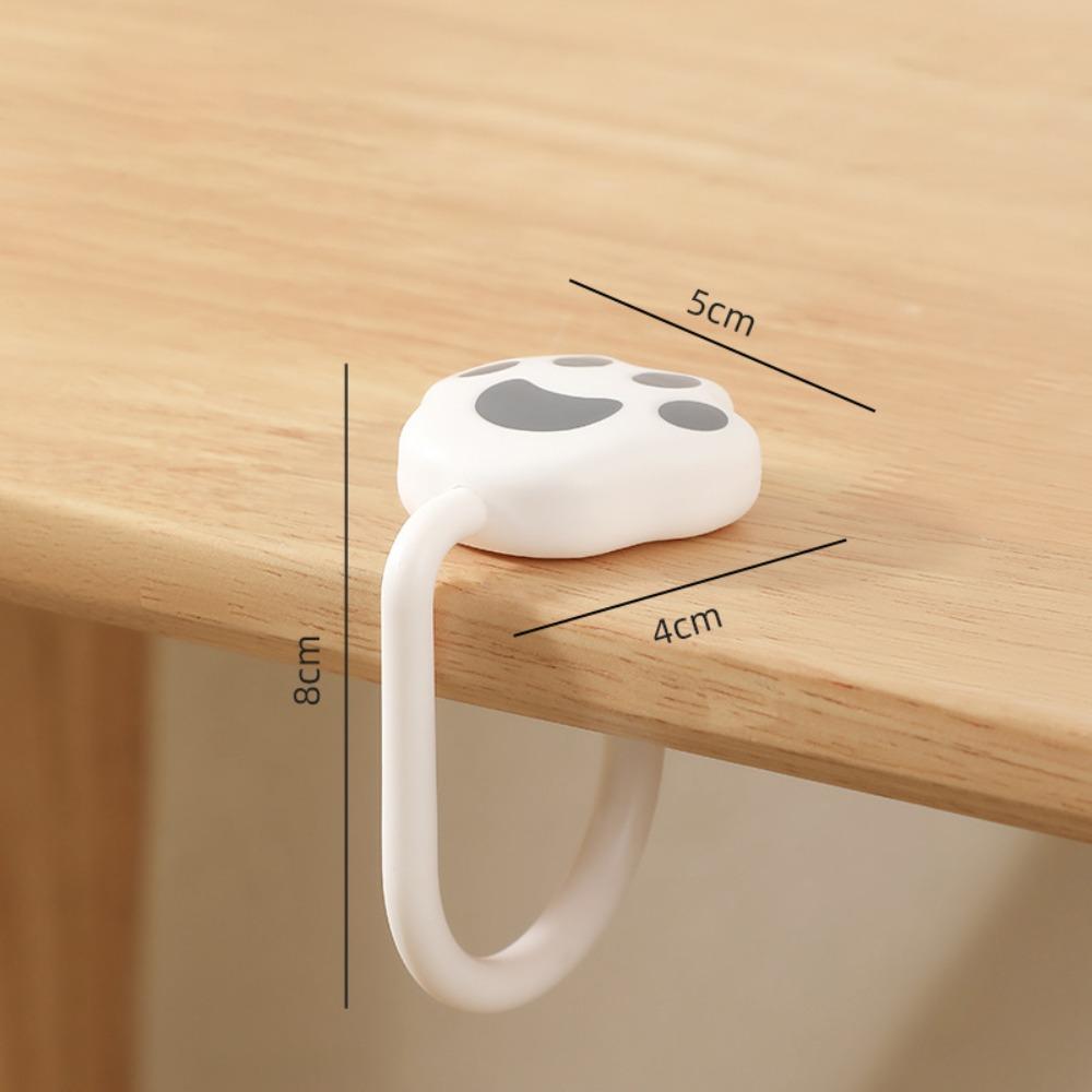 

Foldable Desk Side Hooks Cat Paw Backpack Hanger Cute Bag Hook for Table