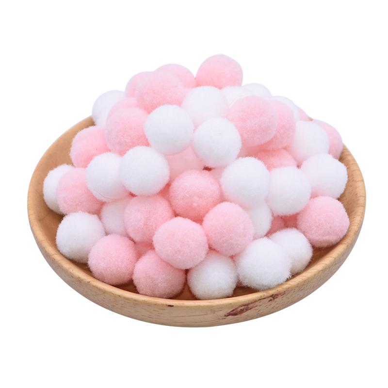 100Pcs 15-25mm Colorful Pompoms DIY Dolls Garment Handmade Material Soft Fluffy Pom Poms Ball For DIY Kids Toys Accessories