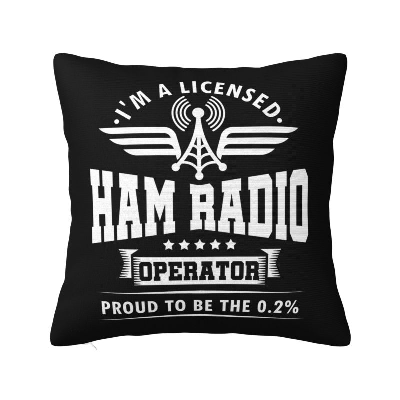 Licensed Ham Radio Operator Communications Cushion Cover cm Soft Throw Pillow Case Decoration Bedding Sofa Pillowcase