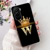 For Xiaomi Poco M7 4G Case Cover Transparent Aesthetic A-Z Letters Fashion Flowers Crown Soft Bumper Casing