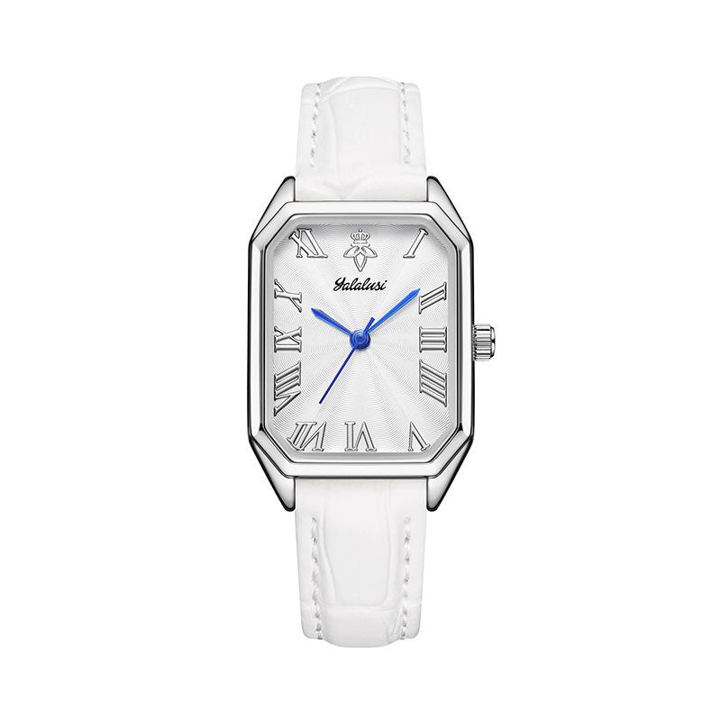 

Yalalusi Ретро Квадратные Женские Кожаные Часы-Браслет - Легкая Роскошь Повседневные Модные Наручные Часы