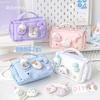 RosyPosy Soft Set Cookies Hole Cookie Pencil Bag, Large Capacity DIY Doll Accessories Stationery Bag Cute
