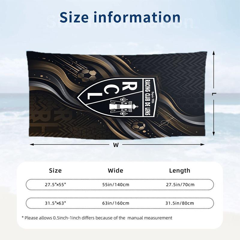 Lens FC print Quick Dry Beach Towel Microfiber Absorbent Portable Travel Swimming Towel