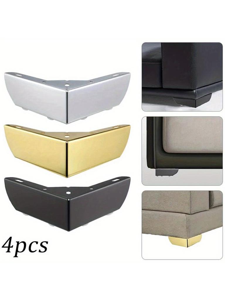 4Pcs Durable Heavy Load Bearing Furniture Legs Metal Cabinet Three-pronged Feet Triangle Sofa Legs DIY Furniture Hardware Legs