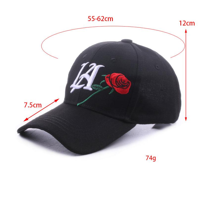Sonnenhut Lässig Verstellbar Outdoor Kappe Baseballstich Bestickte Rose La Neutrales Geschlecht Damen Herren Für Hüte Sport Mode Kappen Romantisch