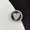 Leather Heart-Shaped Magnetic Phone Holder & Mirror with Finger Ring