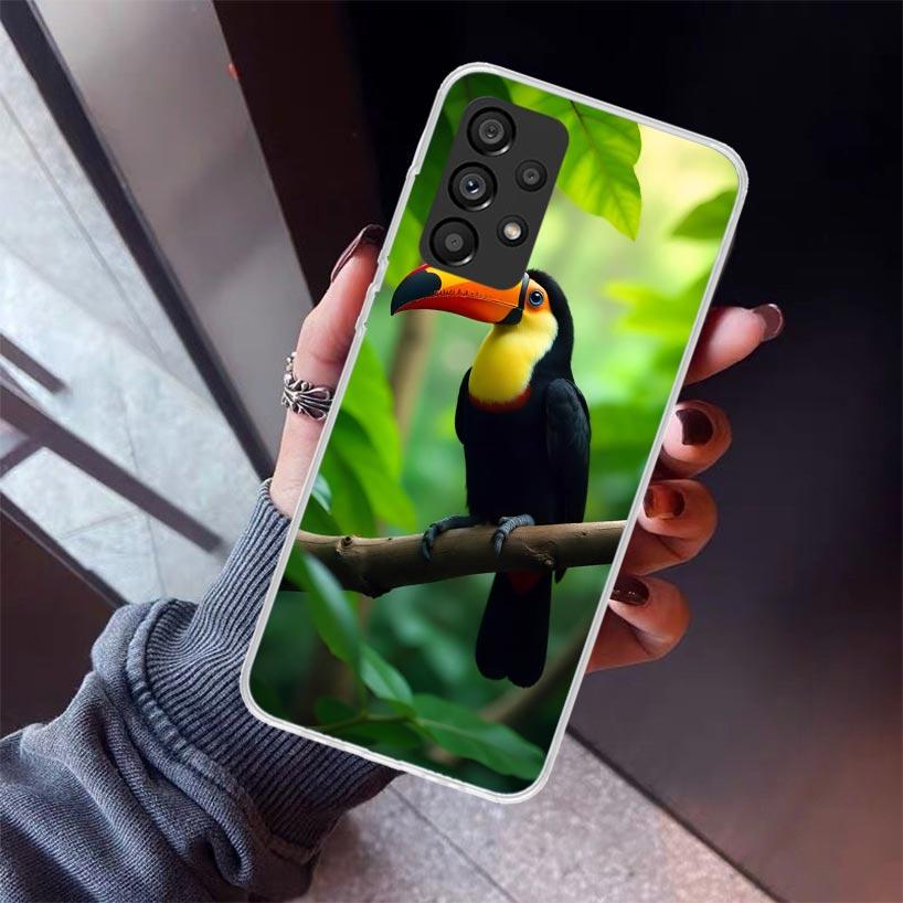 Tropical Toucan Phone Case For Samsung Galaxy A17 A57 A37 A16 A26 A36 A56 A15 A25 A35 A55 A14 A13 A54 A53 A34 A24 A33 A23 Galaxy