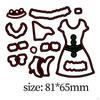 Festive Lady Costume Metal Cutting Dies for Holiday Crafting (11 Pieces) - Create Stunning