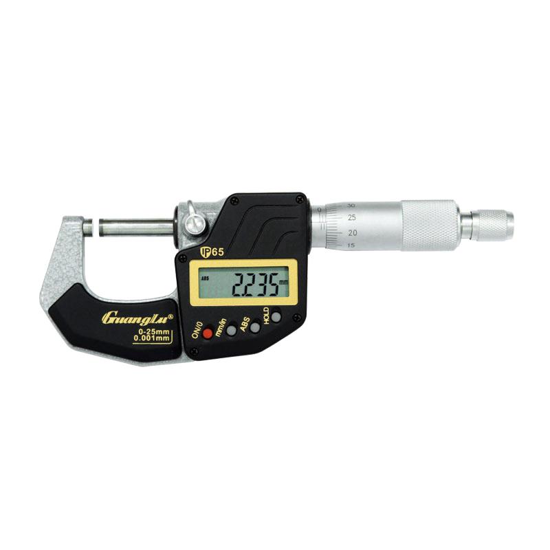 Precision Metal Digital Micrometer IP65 Waterproof and Oil Proof Electronic Caliper 0-25mm