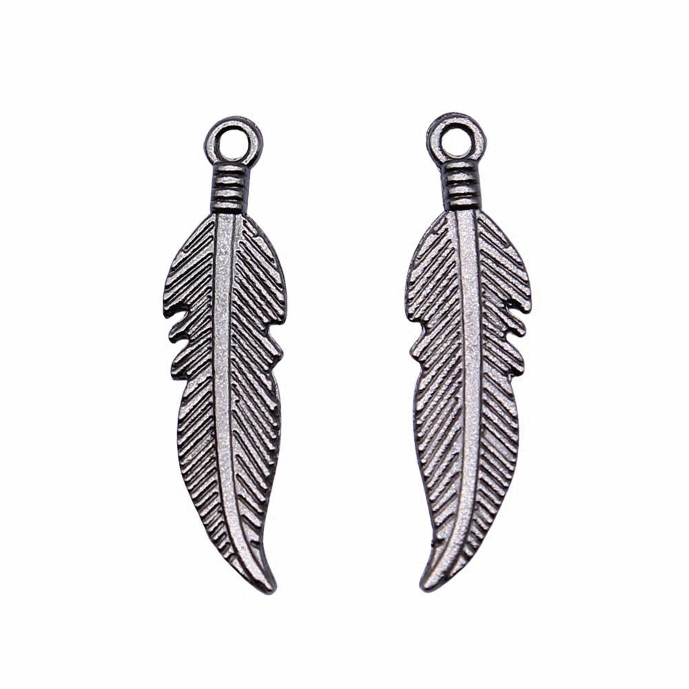 Feather Charms Multi Color Alloy Leaf Pendants For Boho Style DIY Jewelry Accessories