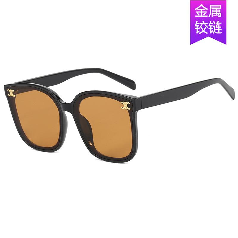 Retro Square Sunglasses, High-end Sunglasses, Large Frame, New Sunglasses, Round Face and Thin Sunglasses.