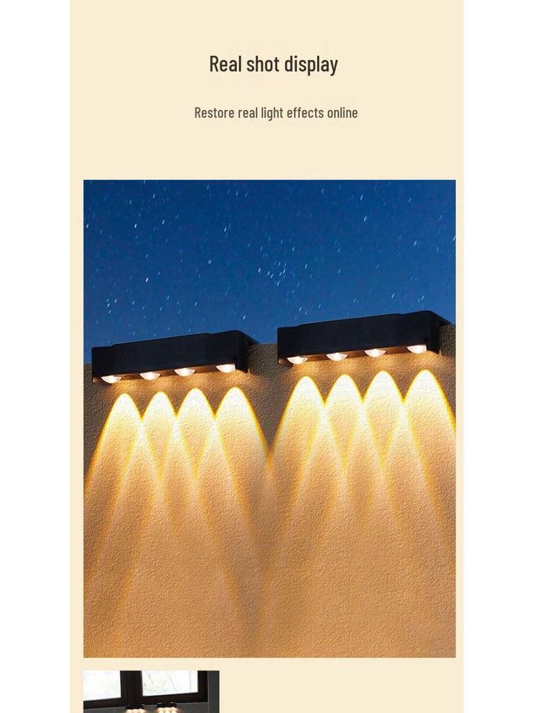 Waterproof Solar Wall Light - Outdoor Courtyard & Garden Decorative Spotlight