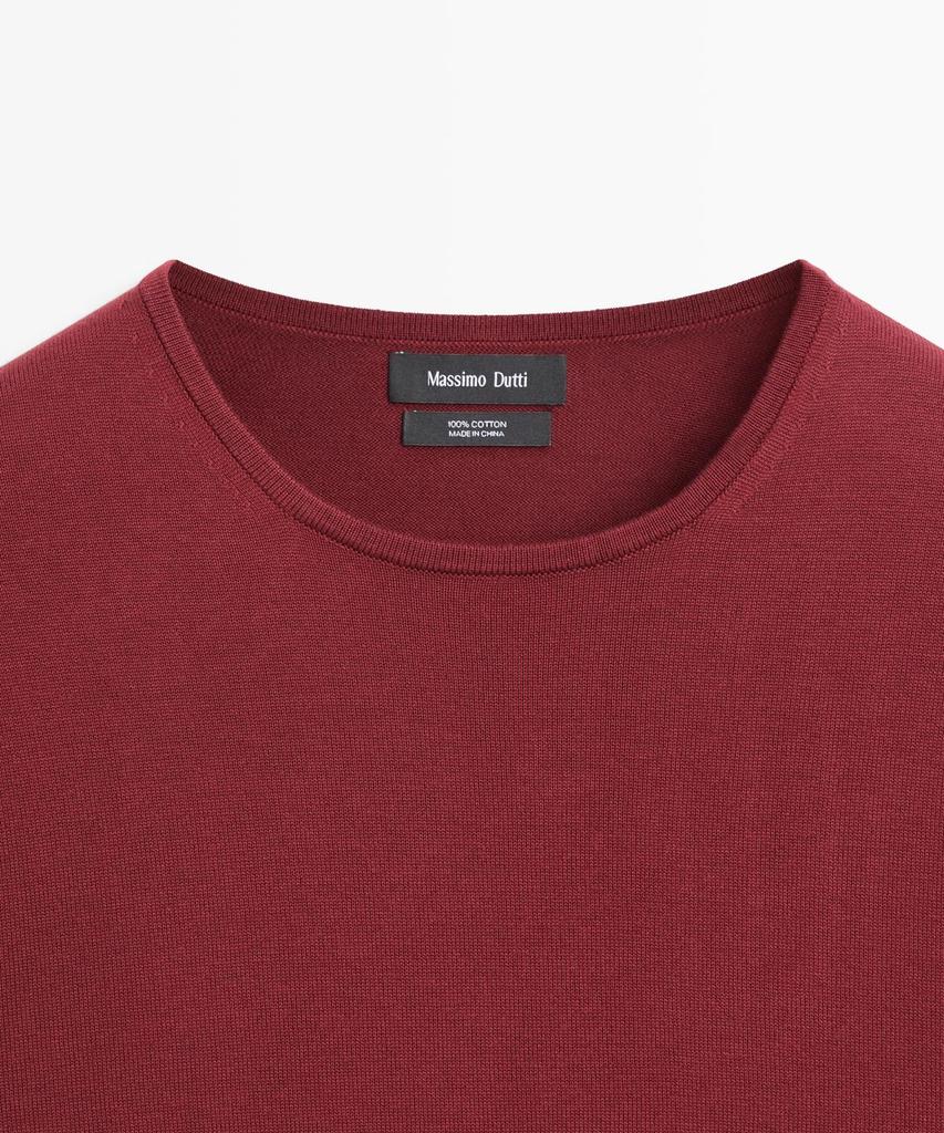 Masimodutti Cotton Round Neck Knit Sweater
