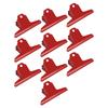 10pcs Metal Binder Clips Multipurpose Electroplating Rustproof Large Paper Clamps for Office School Red
