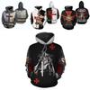 Cross Knight Cosplay Sweatshirt Soft Comfortable Unisex 3d Printed Hoodie Jacket For Medieval Style