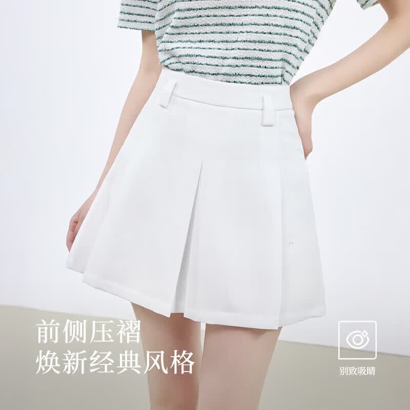 Women s A-Line High-Waist Pleated Skort L