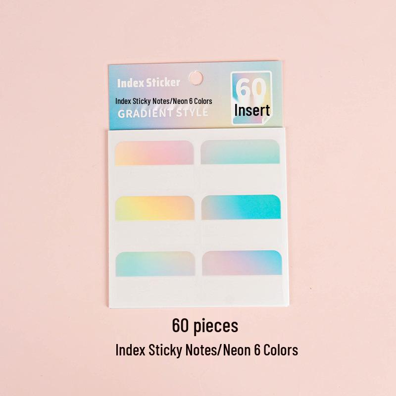 Gradient Cartoon Writable Transparent Sticky Notes & Index Tab Labels
