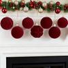 Christmas Tree Display Red Velvet Baubles 12 Pack Velvet Christmas Balls Christmas Decoration Soft Plush Coating