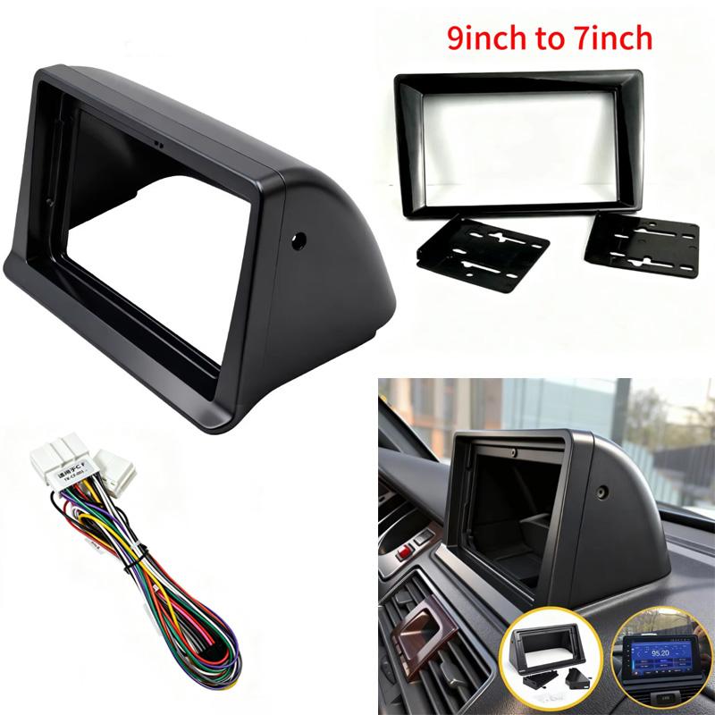 For Mitsubishi Pajero Montero V31 9/7Inch Car Fascia Frame Decorative Panel Mounting Auto Interior Accessories Modification Panel