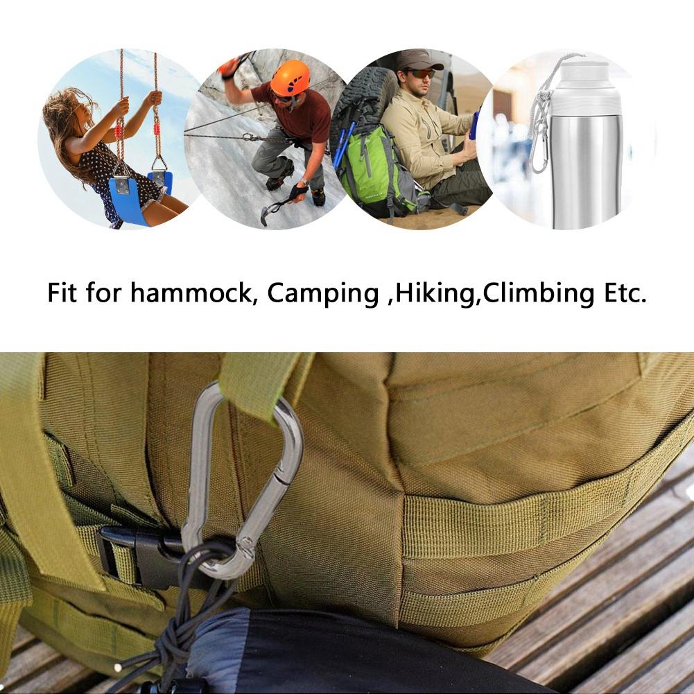 2Pcs Heavy Duty Carabiners for Kids Swing Climbing Hammock Keychain Bottle Chain