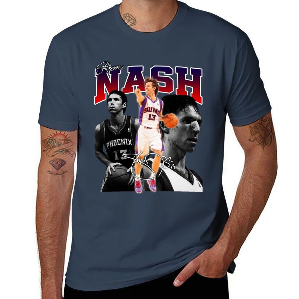 Steve Nash Phoenix Basketball Legend Mvp Signature Vintage Retro 80s 90s Bootleg Rap Style Tshirt
