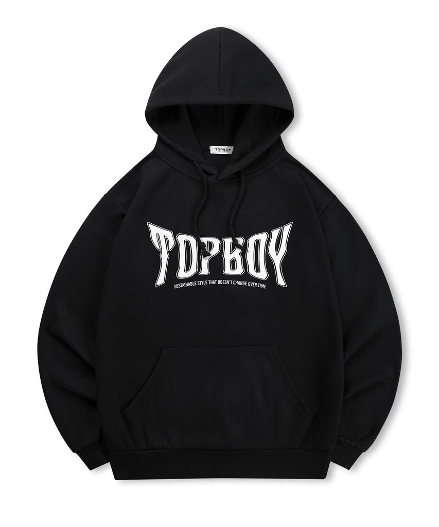 [Non-Fleece Or Fleece-Lined] Wide-Body Printed Hooded Sweatshirt (Type C)