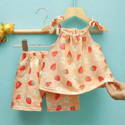 Floral Camisole Set, Shorts Two-piece Set, Stylish Summer Outfit For Girls, Children's Clothing For Spring Girls
