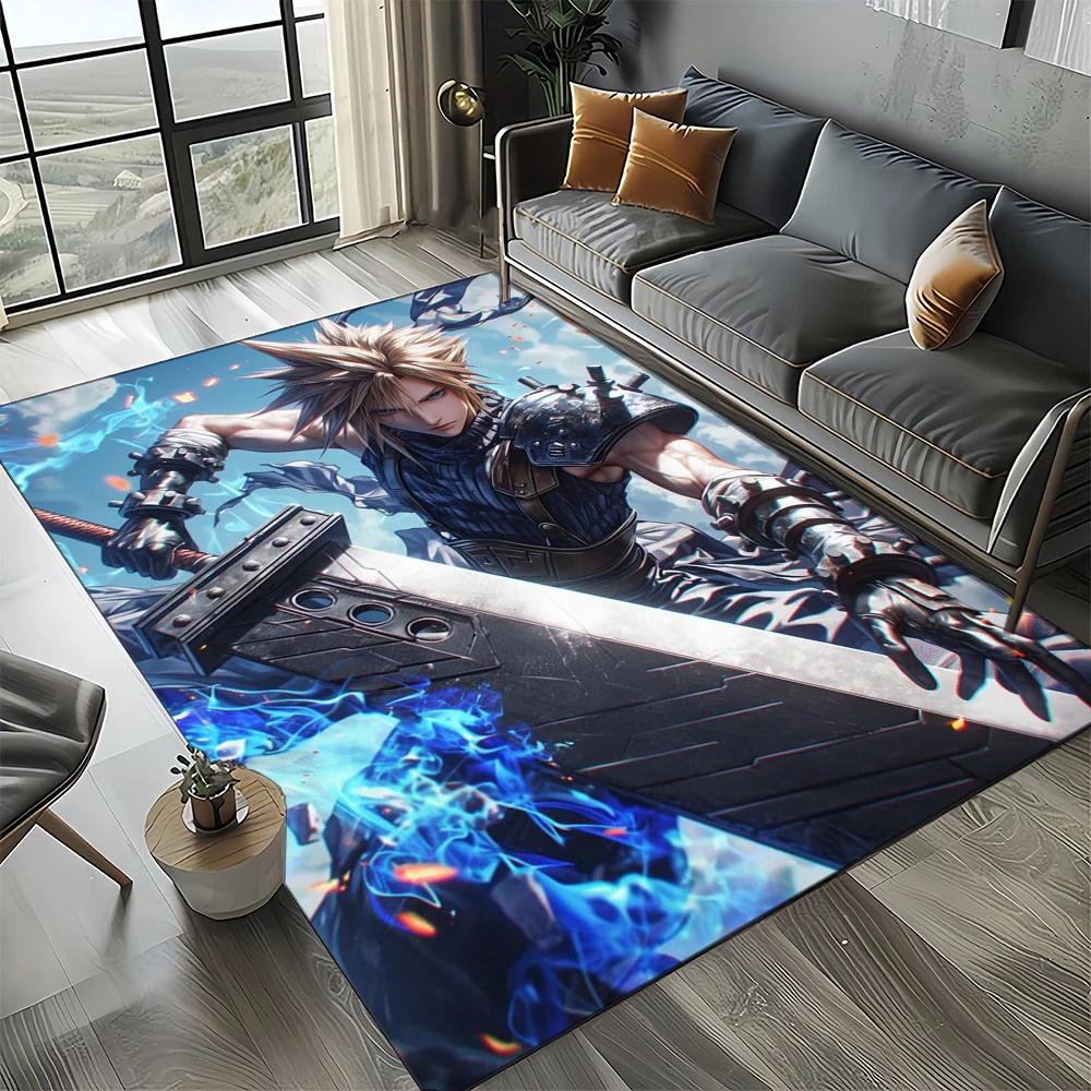 2025 New Style Cloud Tifa Aerith Final Fantasy Games Carpet Rug for Home Living Room Bedroom Sofa Doormat Non-slip Floor Mat