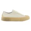 Emporio Armani Leather Round Toe Lace-Up Thick Sole Low-Top Sneakers Men Sneakers White X4X655XR1001T841