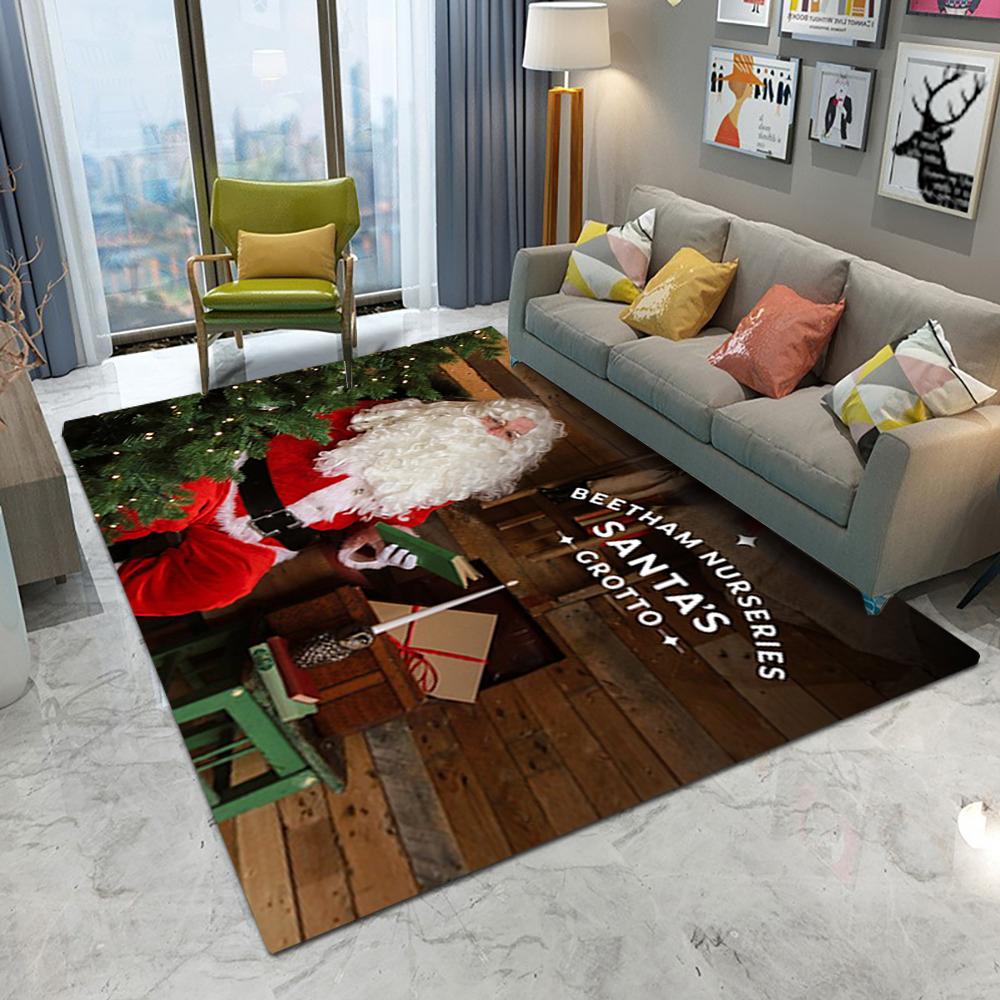 

Серия «Santa s Grotto» в Соединенном Королевстве. Ковровое покрытие, моющиеся ковры для гостиной, праздничный коврик для двери, коврик для домашнего декора, напольный коврик 40X60cm-16x24in
