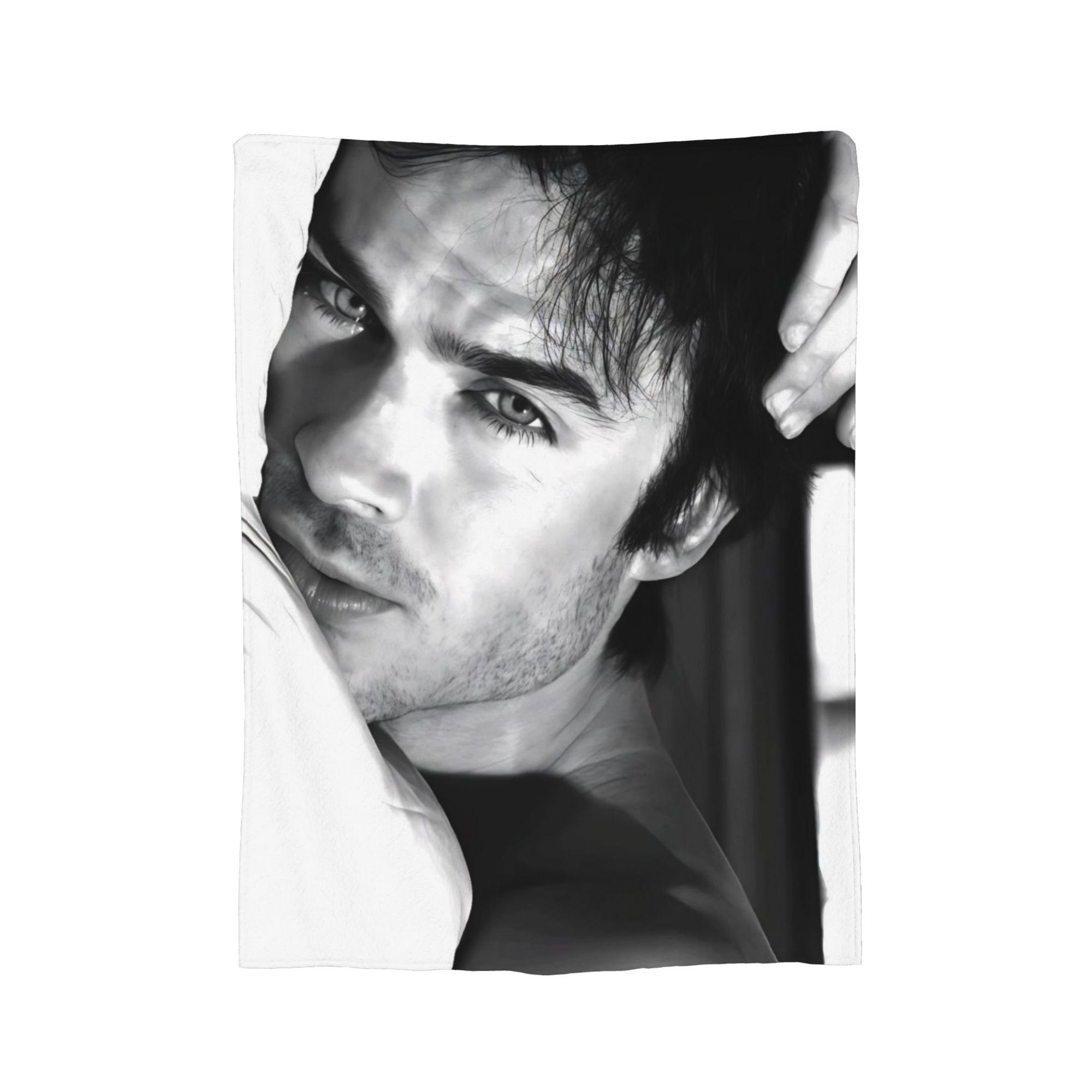 

Damon Salvatore The Vampire Diaries Blanket Flannel Ian Somerhalder Portable Ultra-Soft Throw Blankets Car Bedding Throws 130x150cm