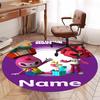 Custom Name Jelly Jamm Printed Round Rug Carpet Chair Rug Area Rug Entryway Doormats,for Office Chair Living Room Bedroom Kitchen Room.