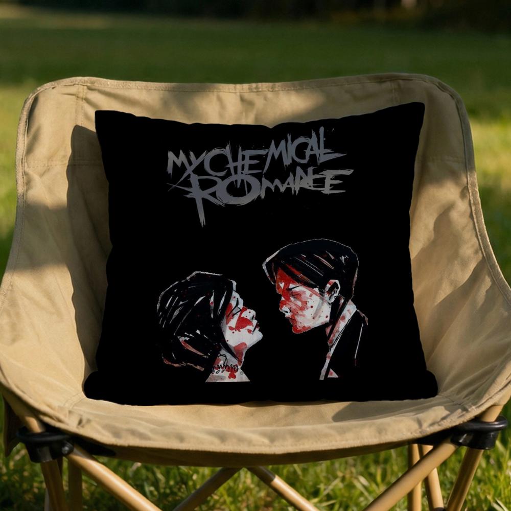 My CChemical RRomance Cushion Cover Soft Reversible Durable Pillow Cover MultiScene Use for Home Car Daily Comfort