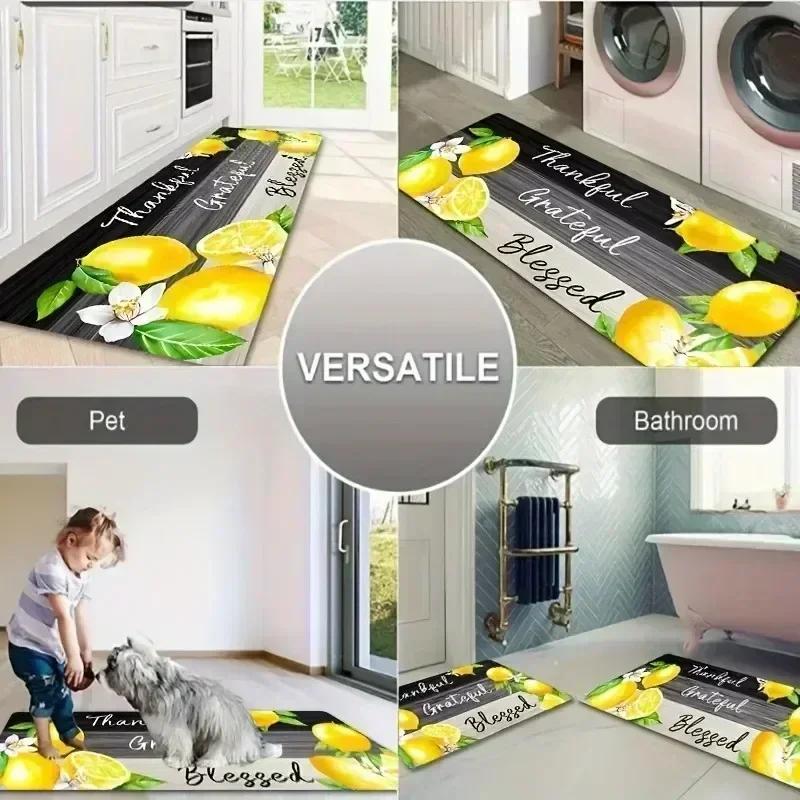 1PC Beach&Wave Pattern Door Mats Kitchen Rugs Non-Slip Pop Design Living Room Rugs Bath Mat Carpet for Home Sink Laundry Decor