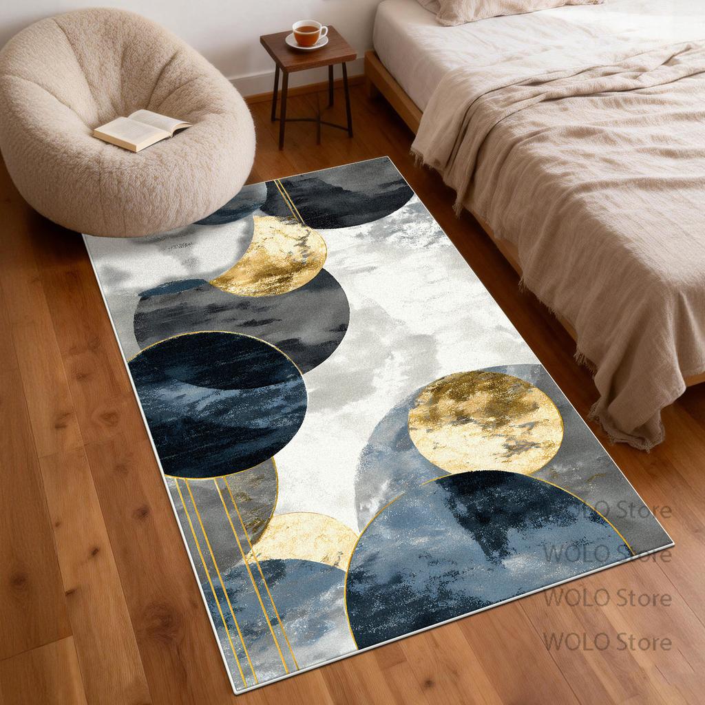 Alfombra de Estilo Moderno y Sencillo Decoración de Dormitorio de Lujo Lavable Antideslizante Alfombra para Sofá Suave Sala de Estar Mesas de Café Felpudo Personalizable